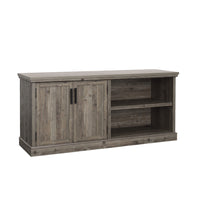 Sauder - 433681 La Collection Aspen Post Crédence - Finition Pebble Pine-Dessus durable de 1 po. d'épaisseur.