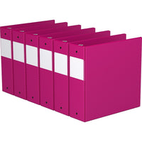 Davis Group Super économie, Reliure à anneaux ronds 3 po, paquet de 6 – Rose-3 Reliure À Anneaux