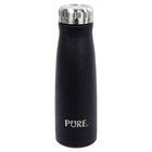 PURE Drinkware - Ensemble de verre, gourde et gobelet à café, noir-Double paroi: isolé sous vide, garde votre boisson au froid pendant 24 heures et au chaud pendant 12 heures