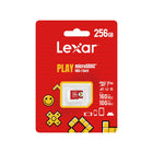 Lexar - PLAY carte microSDXC UHS-I - 256 Go - Rouge-Vitesses de transfert rapides pour un temps de chargement rapide avec jusqu'à 160 Mo/s en lecture