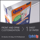 Reliure de présentation Davis Group QuickFit à anneaux ronds, blanc, 3 anneaux, format lettre, 1 po-Anneaux ronds