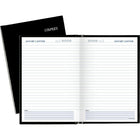 Agenda quotidien non daté à reliure rigide Staples - noir - 5 1/8 po x 7 1/2 po - bilingue-Format des pages :  5 1/8 po x 7 1/2 po