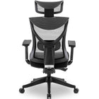 MotionGrey - AirGlide Series - Chaise de bureau ergonomique pour bureau d'ordinateur executif - Noir-Dimensions du siege : 26,2 po L x 17,3-18,8 po P x 3 po H