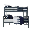 Dorel Living ? Lits superposés Brady, lit simple au-dessus d?un lit double, gris-Le lit supérieur peut contenir un matelas simple; le lit du bas peut contenir un matelas double