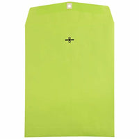  JAM Paper - Enveloppes Colourées pour catalogue à extrémité ouverte - 10 x 13 - avec fermeture à fermoir - vert lime ultra - paquet de 50-Enveloppe Ultra Lime