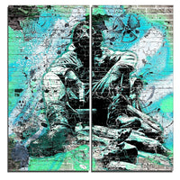 Designart – Art de rue sur toile, comportement vert risqué (PT3633-1-40-40)-Impression