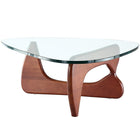 Nicer Furniture - table basse Noguchi - base finition cerisier-Deux bases en bois massif emboîtables 
