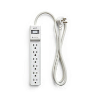 NXT Technologies - Limiteur de tension à 6 prises NX54312-CA NX54312, 4 pi, 600 joules, blanc-6 prises de courant standard