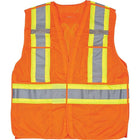 Gilet de signalisation, conforme aux normes CSA pour arpenteurs, orange, SEF103, 6/paquet-Orange