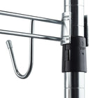 Présentoir à vêtements à roulettes à 3 niveaux TRINITY EcoStorage, Chrome (TBFZ-2707)-Trois (3) tablettes de 122 cm de larg. x 46 cm de prof. (48 po de larg. x 18 po de prof.): 68 kg (150 lb) par tablette