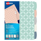 Intercalaires réversibles Big Tab Avery, motif ombré, 5 onglets-Réversible, couleurs assortis, 5 onglets