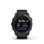 Garmin - Epix Pro Sapphire Edition - 51mm Titane DLC gris carbone avec bracelet noir-NOUVELLE intégration de la carte Up Ahead : obtenez en un coup d'œil une connaissance des points de contrôle POI sélectionnés à venir, désormais superposés sur la carte, tels que les postes de ravitaillement pendant une course