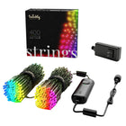 Twinkly - Strings 400 lumières LED intelligentes multicoloures avec fil vert-LED RVB multicoloures - 16 millions de couleurs