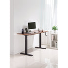 Uplite Cadre De Bureau Ergonomique Manuel-Système Réglable À Manivelle-Noir-SYSTÈME DE MANIVELLE - Système de manivelle simple utilisant un minimum d'effort pour s'ajuster à la hauteur d'assise et debout souhaitée.