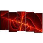 Designart – Art moderne imprimé sur toile, laser rouge, 5 panneaux (PT3036-1084)-Impression