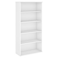 Bibliothèque à 5 tablettes Studio C de Bush Business Furniture, blanc (SCB136WH)-Stratifié thermofusionné sur bois composite