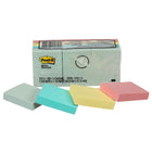 Post-it - Feuillets collection Marseille, 3,5 cm x 4,75 cm (1 3/8 po x 1 7/8 po), 100 feuillets/bloc, 12 blocs/paquet-Tous les feuillets Post-it sont recyclables