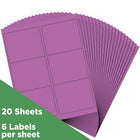 JAM Paper Étiquettes adresse pour le courrier, 4 x 3 1/3 po, violet planétaire Astrobright, 240 par paquet-4 x 3,33 po