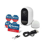 Caméra de sécurité IP intérieure / extérieure sans fil HD 1080p Swann sans fil avec détection TrueDetect - Blanc-Angle de vision: ultra large 180 degrés