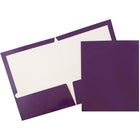 JAM PaperMD – Chemises de présentation à 2 pochettes plastifiées et lustrées, violet, 25/paquet-Chemises en papier cartonné violet lustré