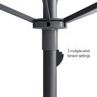 CorLiving – Parasol pour la terrasse ou la plage résistant aux rayons UV et au vent, blanc chaud (PPU-610-U)-Dimensions : 88 haut. x 88 larg. x 88 prof (po)