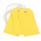 Jam Paper - Étiquettes Cadeaux avec Cordon - Petit - 3 1/4 po x 1 5/8 po - Jaune - 100 Pack- Taille : Petit (3,25 x 1,625 pouces)