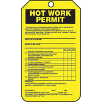 Étiquettes de sécurité, Hot Work Permit, SBB284, 25/pqt-Langue : anglais