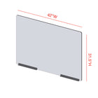 Avant de pare-haleine modulaire Mark Maker - Acrylique transparent 1/4" - panneau de 42" Lx31,5"H - 2 rails inférieurs de 12"-Fabriqué à partir d'acrylique transparent de 1/4".