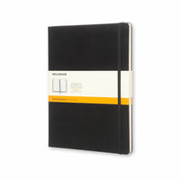 Moleskine - Cahier de notes à couverture souple noir classique, format très grand, réglé, 7 1/2 po x 10 po-Format très grand : 7 1/2 x 10 po