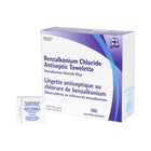 Serviettes antiseptiques au chlorure de benzalkonium, 100/boîte-Idéal pour nettoyer les blessures mineures