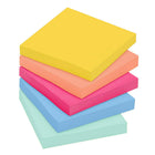 Post-it - Feuillets super collants - Collection Summer Joy - 3" x 3" - 90 feuilles/bloc - Paquet de 5 - 450 feuilles-3 po x 3 po, collection Joie estivale
