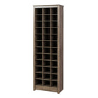 Prepac – Armoire compacte pour souliers, gris délavé-Fini en stratifié gris délavé