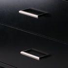 Winsome – Étagère inclinée Bellamy avec espace de rangement, noir (29522)-Présentoir et espace de rangement sur 2 étagères à niveaux