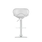 CorLiving™ - Tabouret de bar courbé anatomique et ajustable, similicuir blanc, ensemble de 2-Ensemble de 2