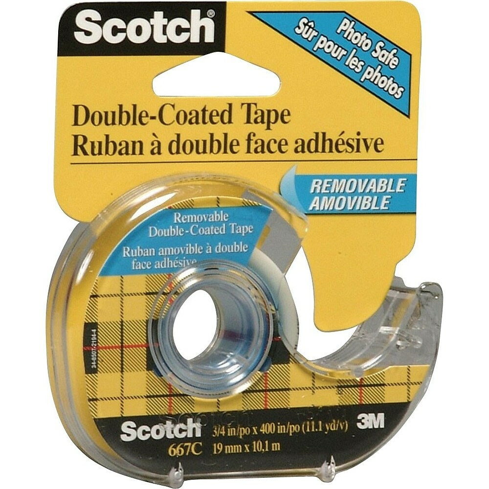 Scotch™ - Ruban adhésif amovible à double face, transparent