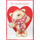 Rosedale Gold - Cartes de souhaits/Enveloppes - Joyeuse St-Valentin Petit-fils enfant - 5-1/2 po x 8 po - paquet de 6-Imprimées sur un papier de qualité non couché