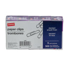 Staples - Trombones n° 1 lisses - 100 pinces/paquet - paquet de 5-Fini nickelé résistant à la rouille et à la corrosion