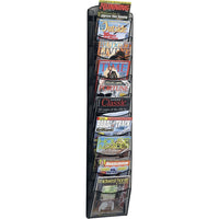Safco - Porte-revues mural à 10 pochettes, onyx-Aspect contemporain qui convient à tout décor   
