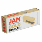 JAM PAPER - Agrafeuse de bureau moderne, Or-Taille : 6 x 2,5 x 1,125 pouces