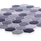 CTG – Carreaux muraux à motif hexagonal, multi-gris, 6 pièces-Carreaux de qualité supérieure: les carreaux de dosseret mural à peler et coller sont faits de plastique PVC de haute qualité, durable et écologique, résistant à l'eau et à la moisissure qui ne jaunit jamais avec le temps