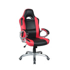 TygerClaw - Fauteuil de luxe à dossier élevé de style jeu, accoudoirs fixes, noir/rouge (TYFC210028)-Soutien lombaire intégré