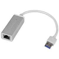 StarTech.com - Adaptateur réseau USB 3.0 vers Gigabit Ethernet, argenté-Ajoutez l’accès Gigabit Ethernet filaire à votre ordinateur portatif ou votre tablette au moyen du port USB 3.0