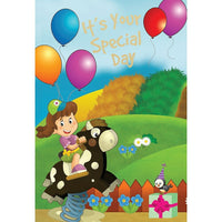 Rosedale – Cartes de souhaits et enveloppes, Girl It’s Your Special Day Birthday juvénile, 5 1/2 x 8 po, 12/paquet (15918)-Imprimé sur papier cartonné non couché de haute qualité