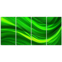 Designart – Imprimé sur toile moderne, laser vert, 4 panneaux (PT3038-271)-Impression