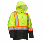 Forcefield - Veste de pluie avec capuchon à clipser, citron vert, très grand (023-HVRJLYT)-PU polyester citron vert