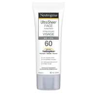 Neutrogena – Écran solaire Ultra Sheer Visage SPF60, 88 ml-Protection photostable à large spectre contre les rayons UVA/UVB en SPF60