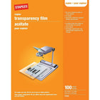 Staples - Film d'acétate pour copieur, 8 1/2 po x 11 po, paq./100-Pour les copieurs, couleur et monochrome