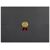 St. James - Porte-certificats/porte-documents - Sceau d'or avec ruban rouge - noir - paquet de 5-Ajoutez une touche d'élégance, de cérémonie et de sincérité à l'attribution de reconnaissance