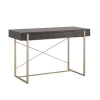 Sauder 47"W La Collection Walter Heights Bureau - Finition Blade Walnut-Une surface de travail fiable et spacieuse pour un ordinateur portable, un bloc-notes et une lampe