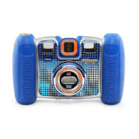 VTech KidiZoom Twist - Bilingue AN/FR - Bleu-Cet appareil photo pour enfants est doté d'un objectif rotatif et pivotant qui permet aux enfants de prendre facilement des égoportraits et des photos de leurs amis et famille.